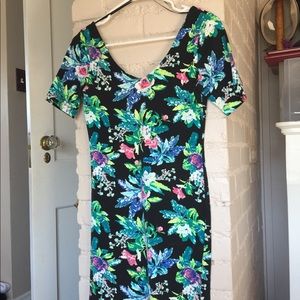 H&M floral bodycon dress